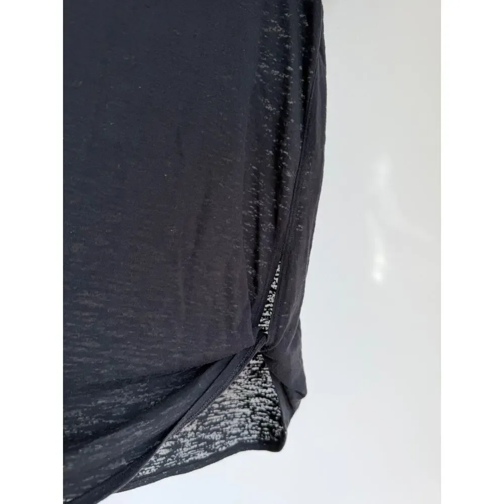 Lululemon Round Two Tee Burnout Womens Gathered Sides Shear T Shirt